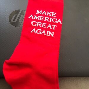 Red Slogan Socks